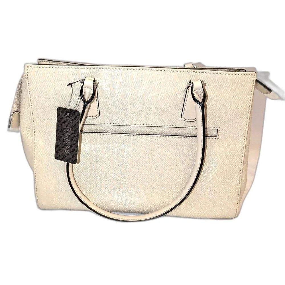 NWT Guess | Gretna Satchel Shoulder Bag Purse in Stone Cream Tan | One Size
